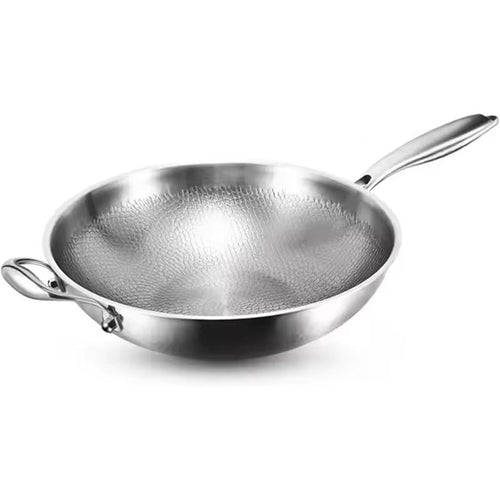 12.5-Inch Hammered Pan Pro, Nonstick Frying Pans, Flat Bottom Wok, Durable Scratch-Resistant Cooking Pans