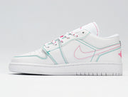 Nike Air Jordan 1 Low White Pink Sneakers 554723-101