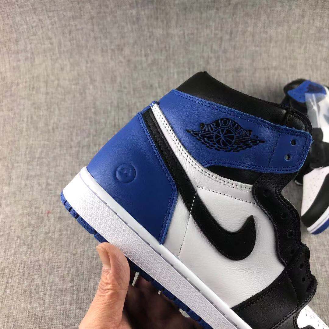 Jordan 1 Retro Fragment Black White Blue Sneakers 716371-040