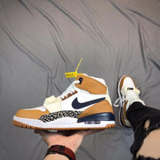 Jordan Legacy 312 High-Top Basketball Shoes, White Tan Navy