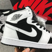 Air Jordan 1 High Black and White Sneakers 554724-113