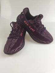 Yeezy 350 V2 Knit Sneakers in Black and Beige