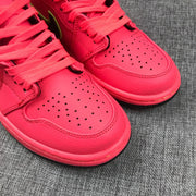 Air Jordan 1 Mid Sneakers in Pink and Black AQ9131-600