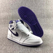 Air Jordan 1 Court Purple High-Top Sneakers White/Purple CD0461-151
