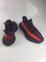 Adidas Yeezy Boost 350 V2 Black and Burgundy Sneakers