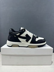 Off-White Out Of Office Low-Top Sneakers Black White OMAI89C99LEA0070110