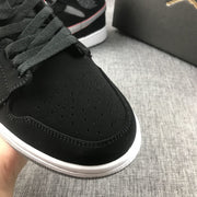 Air Jordan 1 Mid Black Grey Red Sneakers 554724-060