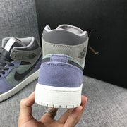 Jordan 1 Mid SE Sneakers Grey Purple 852842-203
