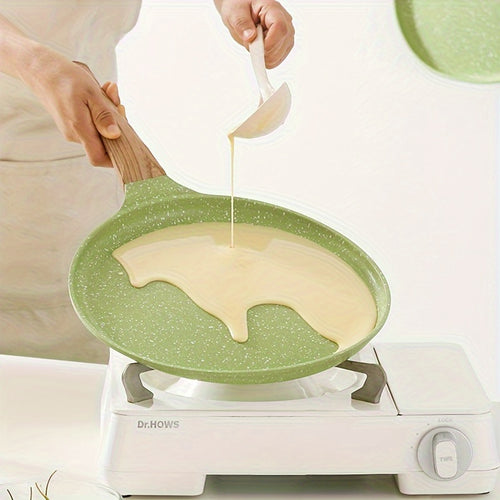 1pc of Non-Stick Ceramic Frying Pan, Suitable for Corn Pancakes, Layered Cooking, Breakfast Pancakes, And Compatible with Pancake Sensing Technology, in Green Color