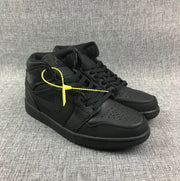 Air Jordan 1 Mid Sneakers, Black