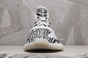 Yeezy 350 V2 Black and White Knit Sneakers