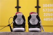 Air Jordan 4 Black Grey Red Sneakers AQ9129-412