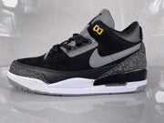 Air Jordan 3 Retro Black and Grey Sneakers