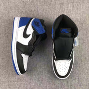 Jordan 1 Retro Fragment Black White Blue Sneakers 716371-040