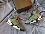 Jordan 6 TS 3M Olive High-Top Sneakers