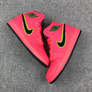 Air Jordan 1 Mid Sneakers in Pink and Black AQ9131-600