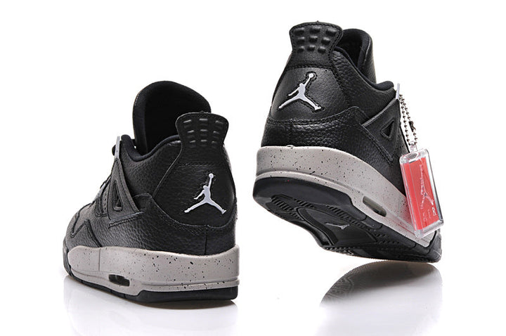 Air Jordan 4 Oreo Black and Grey Basketball Shoes 314254-003
