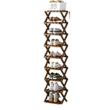 Durable Foldable Bamboo Shoe Rack