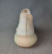 Yeezy 350 V2 Knit Sneakers in Light Gray and Cream