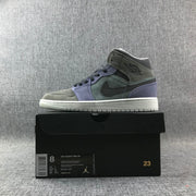 Jordan 1 Mid SE Sneakers Grey Purple 852842-203