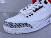 Jordan 3 Retro White Cement Sneakers White Grey Red Blue