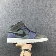 Jordan 1 Mid SE Sneakers Grey Purple 852842-203
