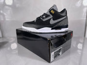 Air Jordan 3 Retro Black and Grey Sneakers