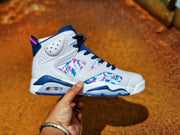 Jordan Air Jordan 6 Tie-Dye White Blue Pink Sneakers