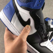 Jordan 1 Retro Fragment Black White Blue Sneakers 716371-040