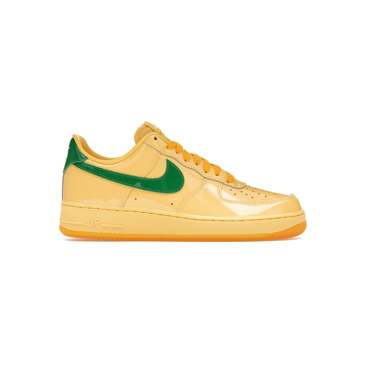 Nike Air Force 1 Low Patent Leather Topaz Gold Pine Green