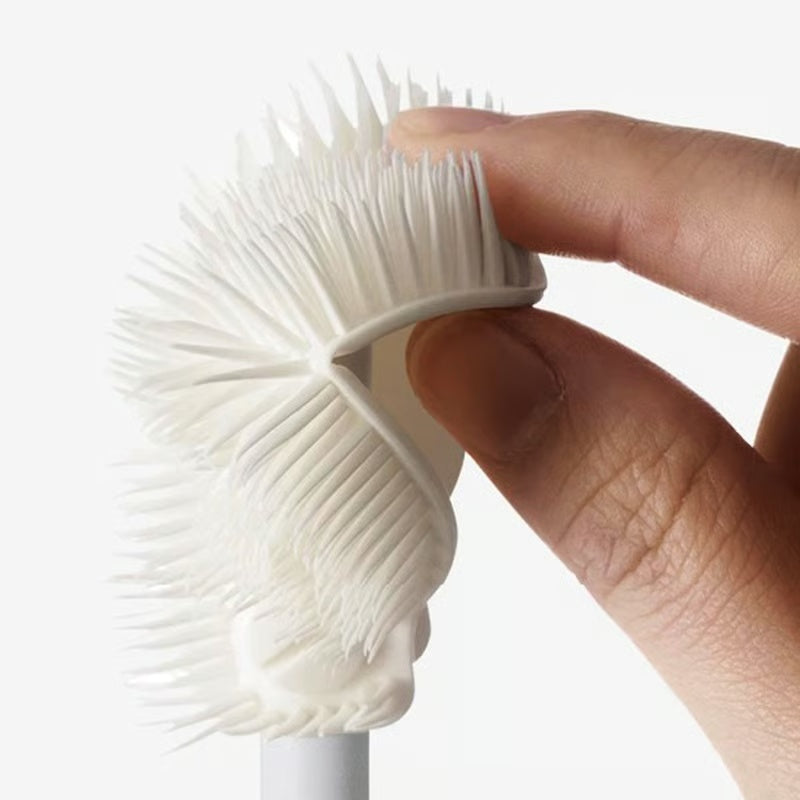 Soft bristle silicone cup brush