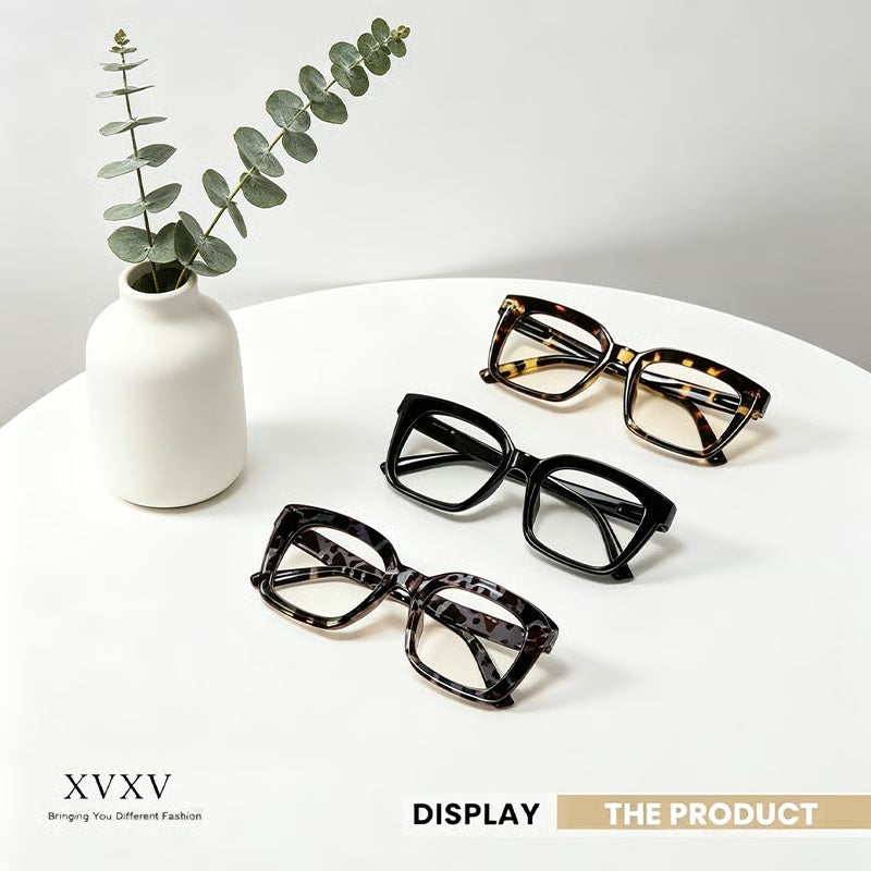 ✨👓Tortoiseshell Reading Glasses – Blue Light Blocking Oversized Square Readers